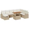 vidaXL Tuin Sofa Set 9 pcs Beige poly rattan