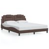 vidaXL Bedframe "Viana" met LED zonder matras bruin 160x200 cm