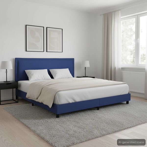 vidaXL Bedframe zonder matras 150x200 cm blauw