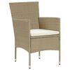 vidaXL Tuinstoelen 4 st poly rattan beige