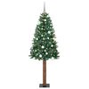 vidaXL Slanke Kerstboom Groen 180 cm PVC en massief dennenhout