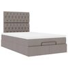 vidaXL Ottoman bed met matras 120x190 cm stof taupe