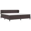 vidaXL Boxspringbed met matras Donkerbruin 200 x 200 cm Stof