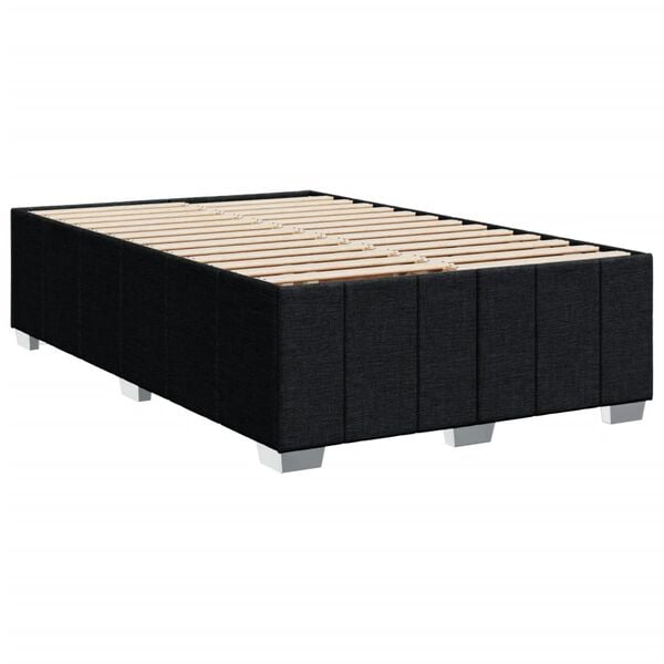 vidaXL Bedframe zonder matras 120x200 cm stof zwart