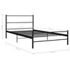 vidaXL Bedframe metaal zwart 100x200 cm