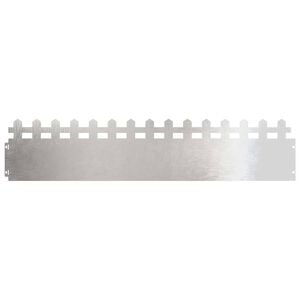 vidaXL Gazonranden 10 st 103 x 0,05 x 22 cm Roestvrij staal zilver