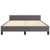 vidaXL Bedframe met hoofdeinde zonder matras 140x190 cm grijs