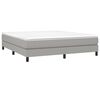 vidaXL Boxspring bed stof lichtgrijs 180x200 cm