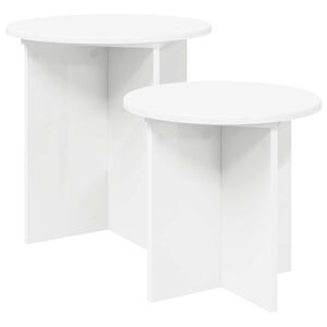 vidaXL Bijzettafelset 2 st &Oslash; 45 x 45 cm Geconstrueerd hout