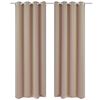 Gordijnen met metalen ringen 135 x 245 cm 2 stuks (creme)