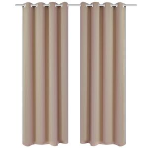 vidaXL Gordijnen met metalen ringen 135 x 245 cm 2 stuks (creme)