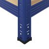 vidaXL Opbergrekken 3 st 5-laags staal en bewerkt hout blauw