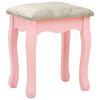 vidaXL Kaptafel met kruk 65x36x128 cm paulowniahout MDF roze