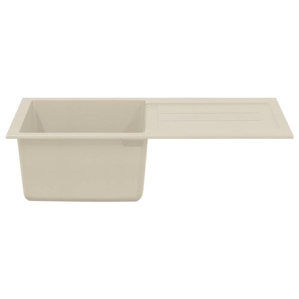 vidaXL Wasbak Beige 780 x 500 mm 80% Kwarts en 20% Hars