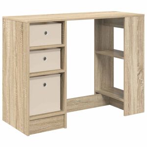 vidaXL Bureau Sonoma Eiken 100 x 40 x 75 cm Bewerkt hout