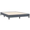 vidaXL Bedframe zonder matras 160x210 cm fluweel donkergrijs