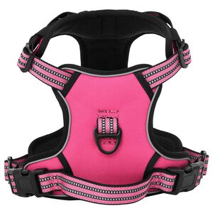 vidaXL Hondentuigje met riem en halsband verstelbaar L roze