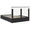 vidaXL Opslag bed met hoofdeinde Zwart 150 x 200 cm Bewerkt hout