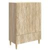 vidaXL Dressoir Sonoma Eiken 66 x 34,5 x 95 cm Bewerkt hout