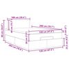 vidaXL Bed met matras 120x200 cm stof donkerbruin