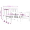 vidaXL Bedframe massief grenenhout 160x200 cm