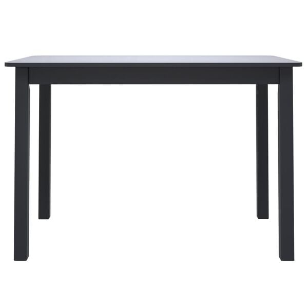 vidaXL Eettafel 114x71x75 cm massief rubberwood zwart