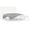 vidaXL Bedframe massief hout wit 120x200 cm