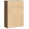 vidaXL Boekenkast 60x24x85 cm bewerkt hout bruin eikenkleurig
