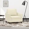 vidaXL Fauteuil 60 cm kunstleer cr&egrave;mekleurig