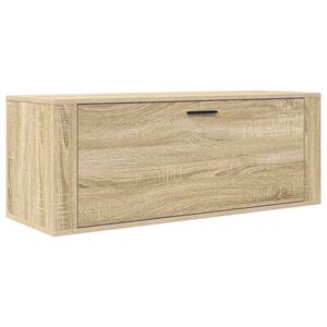 vidaXL Wandschoenenkast 100x35x38 cm bewerkt hout sonoma eiken