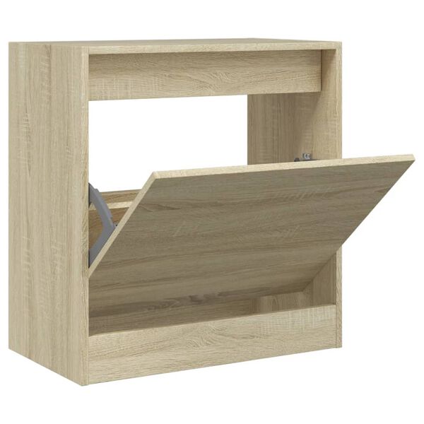 vidaXL Schoenenkast 60x34x63,5 cm bewerkt hout sonoma eikenkleurig