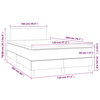 vidaXL Boxspring met matras stof donkerbruin 120x200 cm