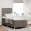 vidaXL Boxspringbed met matras met hoofdeinde Taupe 100 x 200 cm Stof