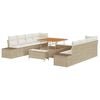 vidaXL Tuinbankenset 11 st Beige poly rattan