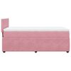 vidaXL Boxspring met matras fluweel roze 90x190 cm
