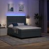 vidaXL Boxspringbed met hoofdeinde Donkergrijs 140 x 190 cm Fluweel