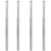 vidaXL Tafelpoten telescopisch 4 st 710-1100 mm roestvrij staal
