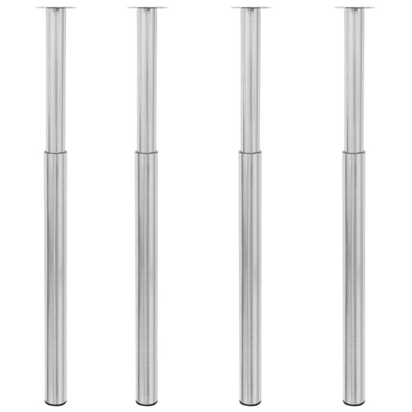 vidaXL Tafelpoten telescopisch 4 st 710-1100 mm roestvrij staal