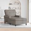 vidaXL Chaise Lounge met kussen Grijs 91 x 157 x 91 cm Nep Leer