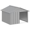 vidaXL Hondenhok 116,5x103x81,5 cm gegalvaniseerd staal grijs