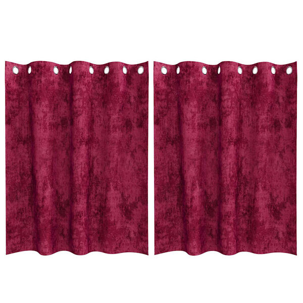 vidaXL Velvet Gordijnen 2 pcs Wijnrood 140 x 140 cm Fluweel