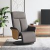 vidaXL Fauteuil verstelbaar met voetensteun stof taupe