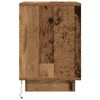 vidaXL Nachtkastjes met led-verlichting 2 st 38x34x50 cm oud hout