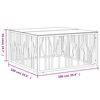 vidaXL Salontafel 100x100x50 cm roestvrij staal en glas