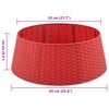 vidaXL Kerstboomrok Rood Ø 65 x 24 cm Kunststof