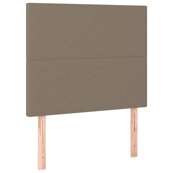 vidaXL Hoofdbord taupe 100x5x118/128 cm Stof