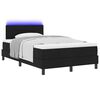 vidaXL Boxspring bed met matras met LED Zwart 120 x 200 cm Stof
