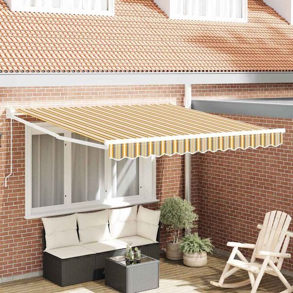 vidaXL Markies Gestreept Multikleur 3 x 2,5 m Polyester en metaal