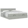 vidaXL Ottoman bed met matrassen 160x200cm fluweel lichtgrijs