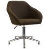 vidaXL Eetkamerstoelen draaibaar 2 st stof donkerbruin